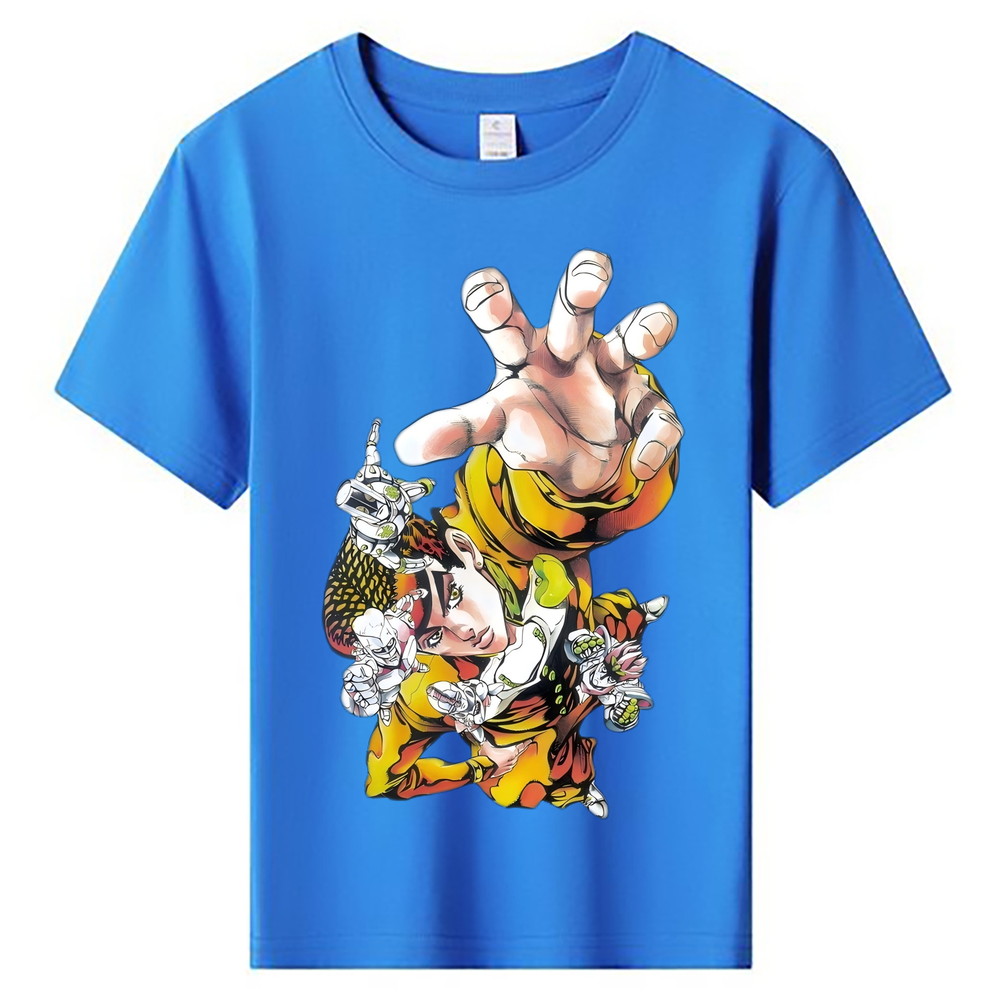 （画像用） ジョジョの奇妙な冒険 ひがしかた じょうすけ JoJo's Bizarre Adventure Higashikata Josuke 綿100％キッズTシャツ（フロントプリント）